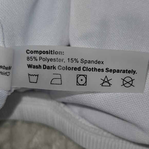 Zaful White Ribbed Scalloped Halter Neck Bikini Swimsuit Top - Size L (US 8) - Picture 6 of 8